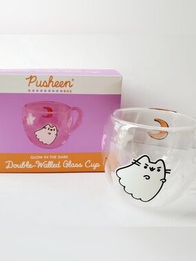 Double Walled Glass Cup Pusheen Box Exclusive. New